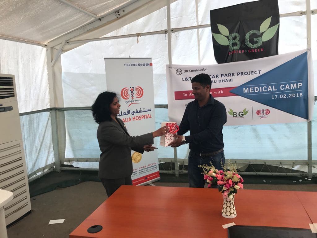 bNg medical camp in partnership with L&T and Ahalia Hospitals, Abu Dhabi, February 2018 (photo A04)