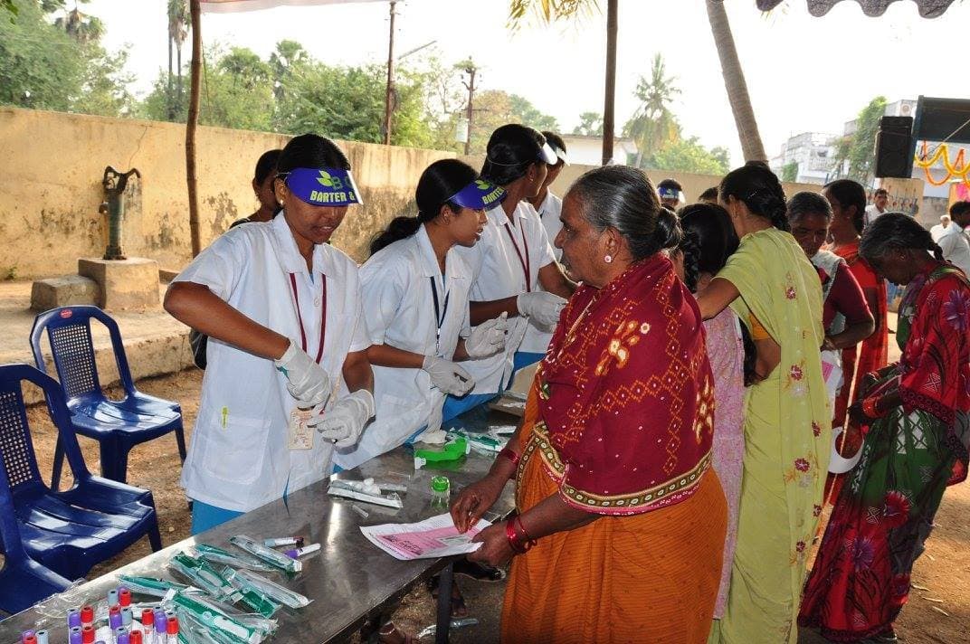 Sukheebhava free medical camp at Konakanchi, Krishna District · 11 January 2017 (photo D13)