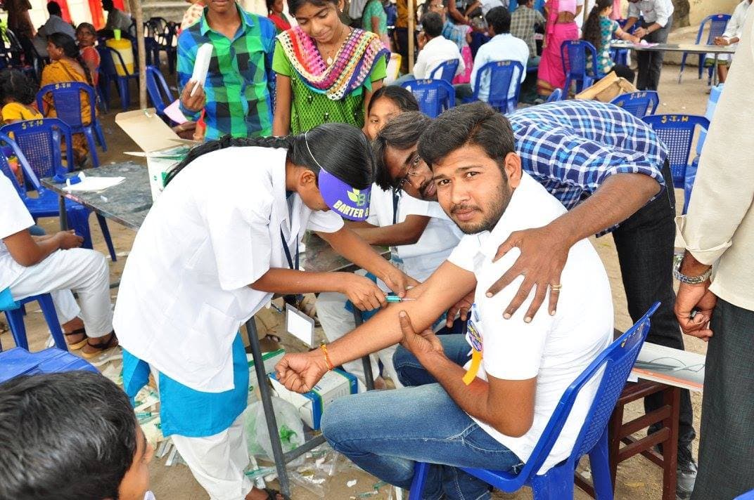 Sukheebhava free medical camp at Konakanchi, Krishna District · 11 January 2017 (photo D28)